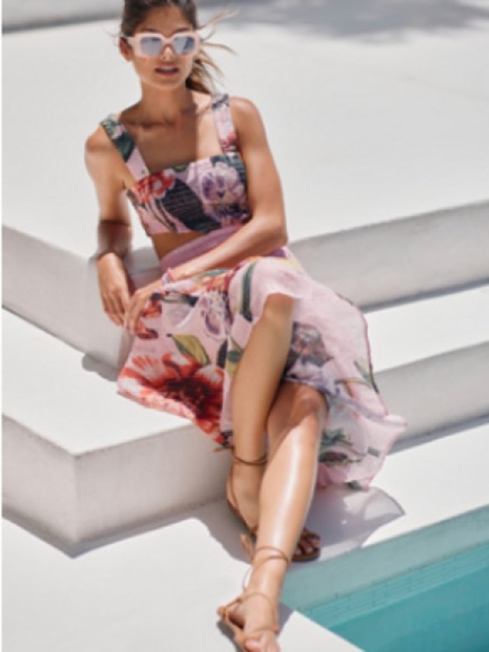 Anthropologie The Piper Bandeau Cutout Maxi Dress